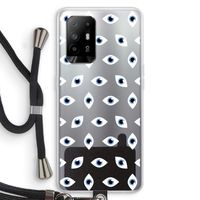Eyes pattern: Oppo A95 5G Transparant Hoesje met koord