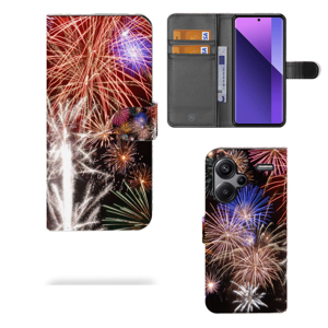 Xiaomi Redmi Note 13 Pro Plus Wallet Case met Pasjes Vuurwerk