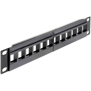 Delock 43259 12 poorten Netwerkpatchpaneel 254 mm (10) Zonder connectoren 1 HE Meerdere kleuren Niet ingericht