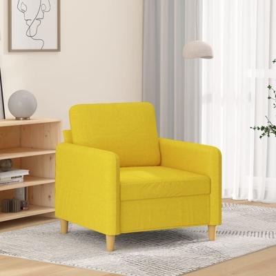 Fauteuil 60 cm stof lichtgeel