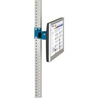 Manuflex ZB3630.5007 Monitor dragers voor universele en professionele met 80 mm-dubbel scharnier, VESA-adapter 100 mm, in stralend blauw RAL 5007