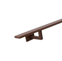 Rechthoekige trapleuning brons 40x10 mm - per meter