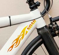 Sticker voor fiets gepersonaliseerd met naam