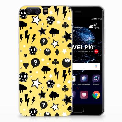 Silicone Back Case Huawei P10 Punk Geel Silicone Back Case Huawei P10 Punk Geel