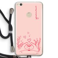 Love is in the air: Huawei Ascend P8 Lite (2017) Transparant Hoesje met koord