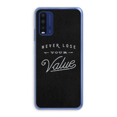 Never lose your value: Xiaomi Redmi 9T Transparant Hoesje