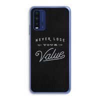 Never lose your value: Xiaomi Redmi 9T Transparant Hoesje