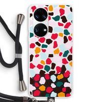 Colored Giraffe: Huawei P50 Transparant Hoesje met koord