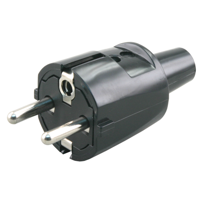 Stekker | RA | PVC | 10/16A | Zwart - 00.110.12