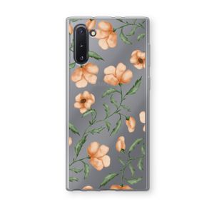Peachy flowers: Samsung Galaxy Note 10 Transparant Hoesje