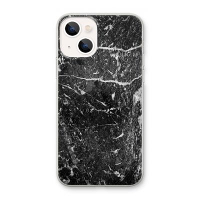 Zwart marmer: iPhone 13 mini Transparant Hoesje