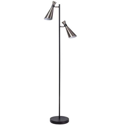 Vloerlamp York zwart-staal