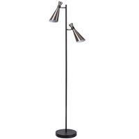 Vloerlamp York zwart-staal