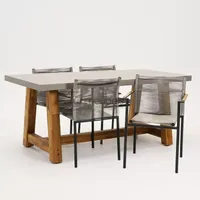 Tuinstoel jakarta grijs met Veltis tafel 180 cm - thumbnail