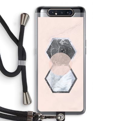 Creatieve toets: Samsung Galaxy A80 Transparant Hoesje met koord