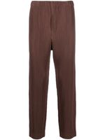 Homme Plissé Issey Miyake pantalon MC December à design plissé - Marron