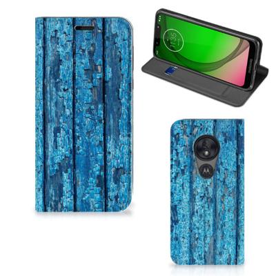 Motorola Moto G7 Play Book | Wallet Case | Wood Blue