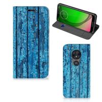 Motorola Moto G7 Play Book | Wallet Case | Wood Blue