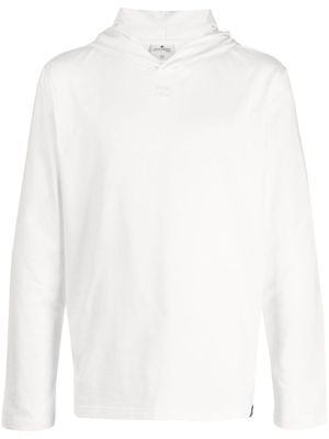 Courrèges hoodie à logo brodé - Blanc