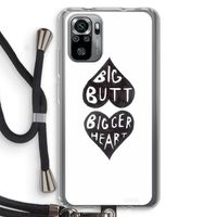 Big butt bigger heart: Xiaomi Redmi Note 10S Transparant Hoesje met koord