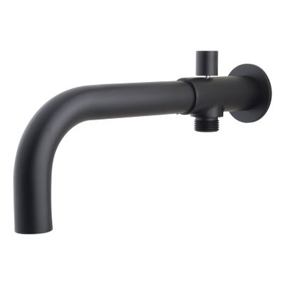Wiesbaden Caral inbouw uitloop met omstelknop 23 cm messing zwart mat