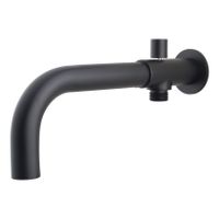 Wiesbaden Caral inbouw uitloop met omstelknop 23 cm messing zwart mat