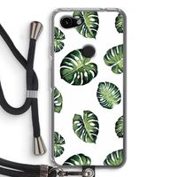 Tropische bladeren: Pixel 3a Transparant Hoesje met koord