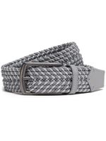 Zegna ceinture à design tressé 30 mm - Gris