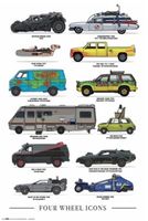 Four Wheels Icons Poster 61x91.5cm