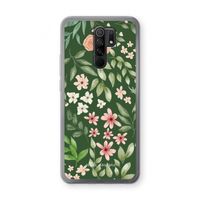 Botanical green sweet flower heaven: Xiaomi Redmi 9 Transparant Hoesje