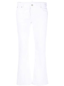 DSQUARED2 pantalon bootcut à coupe courte - Blanc