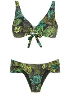 Amir Slama bikini à imprimé tropical - Vert