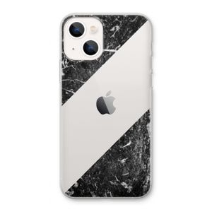 Zwart marmer: iPhone 13 Transparant Hoesje