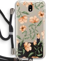 Peachy flowers: Samsung Galaxy J7 (2017) Transparant Hoesje met koord