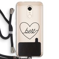 Best heart black: Xiaomi Redmi 5 Transparant Hoesje met koord