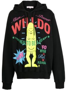 Walter Van Beirendonck hoodie à slogan imprimé - Noir