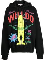 Walter Van Beirendonck hoodie à slogan imprimé - Noir - thumbnail