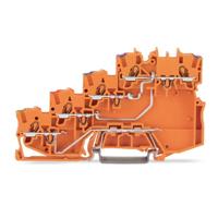 WAGO 2000-5477 Vieraderige initiatorklem 7 mm Push-In-klem Oranje 15 stuk(s)