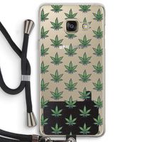 Weed: Samsung Galaxy A3 (2016) Transparant Hoesje met koord
