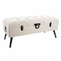 Kruk DKD Home Decor Beige Metaal Hout MDF 30 x 40 cm 101 x 42 x 43 cm