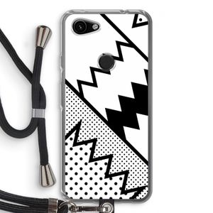 Pop Art #5: Pixel 3a Transparant Hoesje met koord