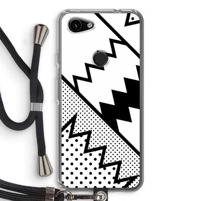 Pop Art #5: Pixel 3a Transparant Hoesje met koord