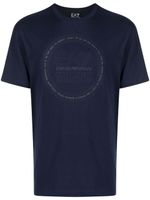 Ea7 Emporio Armani t-shirt en coton à logo imprimé - Bleu