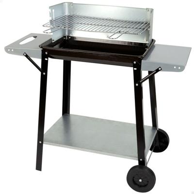Kolenbarbecue met wielen Aktive Geëmailleerd metaal 90 x 85 x 32 cm Zwart