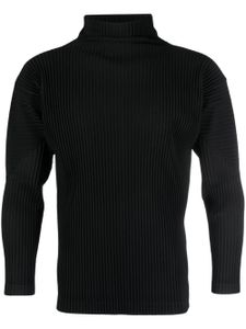 Homme Plissé Issey Miyake t-shirt plissé à manches longues - Noir