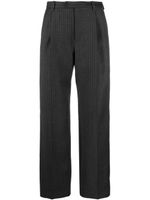 SANDRO pantalon de costume en laine à rayures - Gris