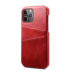 iPhone 12 hoesje - Backcover - Pasjeshouder - Portemonnee - Kunstleer - Rood