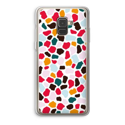 Colored Giraffe: Samsung Galaxy A8 (2018) Transparant Hoesje