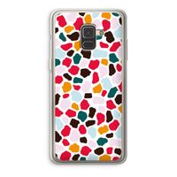 Colored Giraffe: Samsung Galaxy A8 (2018) Transparant Hoesje