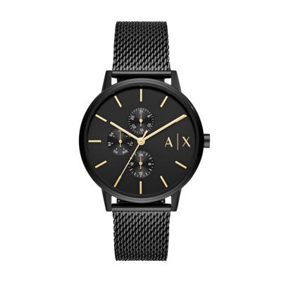 Horlogeband Armani AX2716 Mesh/Milanees Zwart 20mm